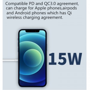 Bộ sạc điện thoại không dây Magsafe từ tính 15W Bộ sạc Magsafe di động cho Apple iPhone 12 11 Pro Max Sản phẩm bán chạynhất Amazon Hot Style