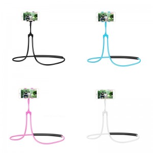 Giá đỡ điện thoại di động linh hoạt Treo cổ lười biếng Vòng cổ Giá đỡ điện thoại 360 độ Giá đỡ cho iPhone Xiaomi Huawei