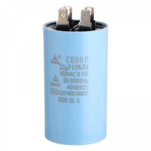 Tụ điện 20uf sh 450v cbb60 cho máynén khí