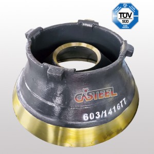 TEEREX PEGSO TC1000, TC1150, TC1300 CONE CRUSHER lõm&Mantle MN22CR2