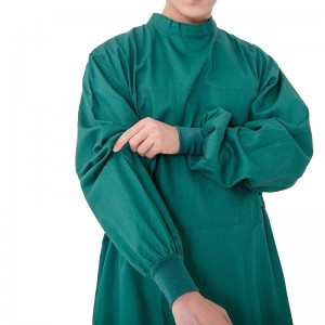Bánnhà máy Cotton Dark Green Surgical Váy có thể giặt được