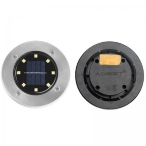 Không thấmnước 8 LED IP65năng lượng mặt trời chạy bằng đất công viên dưới mặt đất Đèn sân cỏngoài trời Garden LED Solar Ground Light với cảm ứng