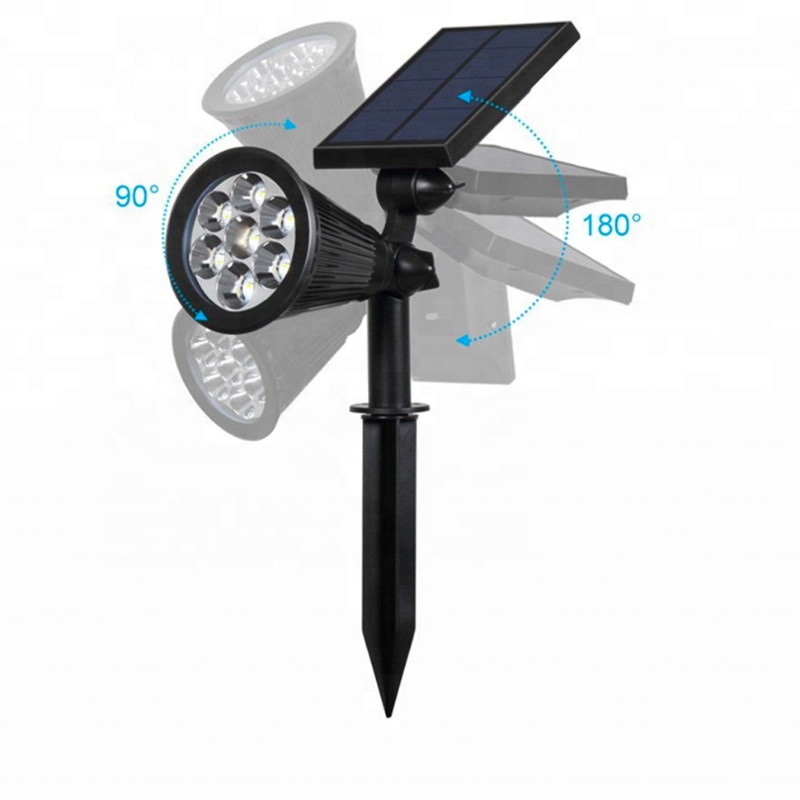 7 màu biến đổi cảm biến không thấmnước gắn hàng ràongoài trời tường di độngnăng lượng mặt trời có thể sạc lạingoài trời đèn sân vườn