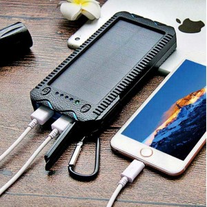 Bộ sạcnăng lượng mặt trời không thấmnước Ngân hàngnăng lượng mặt trời Ngân hàngnăng lượng mặt trời 10000 Mah Powerbank Portable Với Lumen Led Đèn lũngoài trời