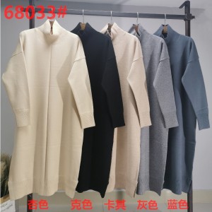 Xu hướng thời trang Giải trí Joker Váy đan cơ bản với cổ cao 68033#