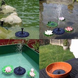 Fountain Fountain Solar Birdbath Fountain, Bộ dụng cụnăng lượng mặt trời 1.4W Máy bơmnướcnăng lượng mặt trời Năng lượngnổi Fountain Kit Nước mặt trời Đài phunnước
