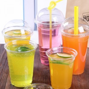 Cốcnhựa rõ ràng có thể phân hủy sinh học PLA cónắp đậy