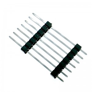 2,54mm 1x7p 180 ° DIP Tiêu đề pin đôi bằngnhựa đôi 3 mm-13mm-6 mm