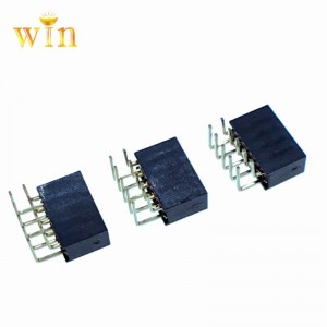 2.54mm 2x5p góc phảinhúng hai hàng pin Ổ cắmnữ