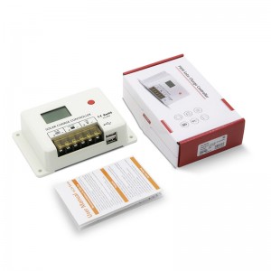 Mới SRNE PWM 10A 20A Bộ điều khiển sạcnăng lượng mặt trời 12V 24V Màn hình LCD tự động kép USB 5V/2A cho pin lithium axit chì