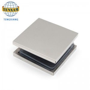 Nhà sản xuất Trung Quốc Glass Giữ clip Chrome 2 * 2 inch Clip Cửa kính bằng kính Kẹp Cửa&Cửa sổ Bản lề Tiêu chuẩn phòng tắm kính 8-12mm