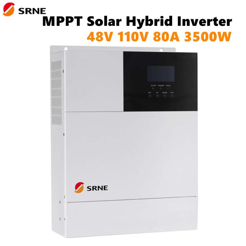 SRNE MPPT Solar Hybrid Charge Biến tần 80A Bộ điều khiển tối đa 3500W Biến tần sóng sin tinh khiết 48V 110 V Volt 145V 50Hz 60Hz Off-Grid