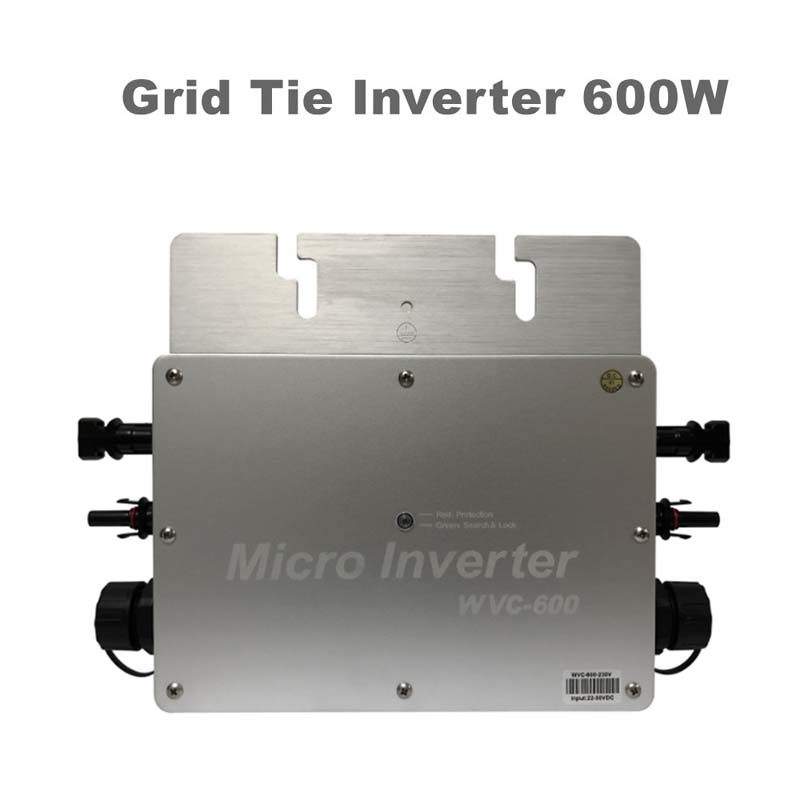 600W Lưới sóng sin tinh khiết Biến tần chốngnước IP65 Micro biến tần 22-50VDC 190-260VAC cho hệ mặt trời MPPT