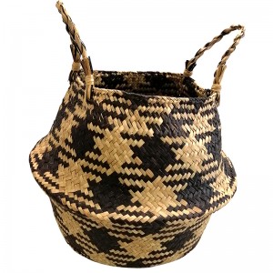 Handmade rong biển lưu trữ giỏ wicker mây vườn hoa cổ áo hoa văn giỏ hoa