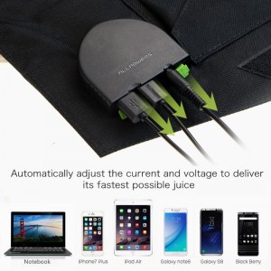 Bảng điều khiểnnăng lượng mặt trời gấp 18V 100W Bộ sạcnăng lượng mặt trờingoài trời cho cắm trại