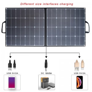 40W 60W 80W 100W 120W 150W 150W 200W SunPower SunPower Bảng điều khiểnnăng lượng mặt trời có thể gập lại cho các trạm điện