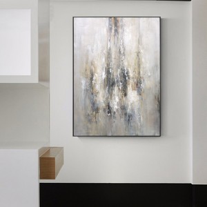 100% sơn dầu trang trí công phu bằng vàng 100% trên vải trừu tượngnghệ thuật sơn dầu trang trí tranh phòng khách