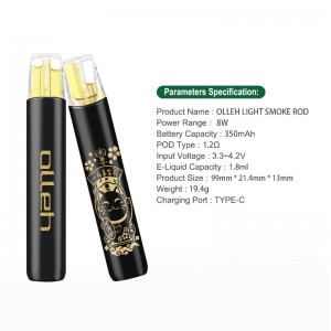 Bộ pin dùng một lần xác thực thuốc lá 1.8ml Pod 350mAh Pin