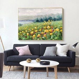 Hoa hiện đại trang trí tường Tranh trừu tượng Handmade tựnhiên Mục vụ cảnh quan sơn dầu