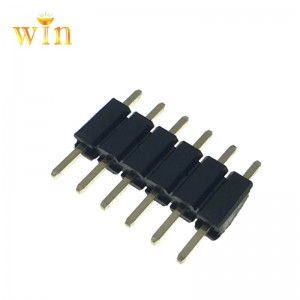 2,54mm 6p tiêu đề pin đơn thiếc liên hệ đồng thau
