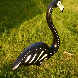 Black Skeleton Yard Flamingos Halloween Nhựa Flamingos Lawn Trang trí đồ trang trí Zombie Lawn Trang trí