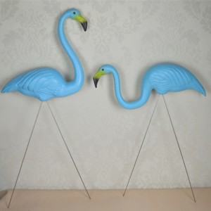 Mô phỏngnhựa Blue Flamingo Birds Làm vườn Trang trí động vật Đồ dùngngoài trời