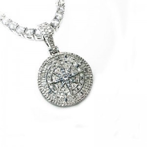 Mặt dây chuyền Bling Bling Vòng cổ 18K Mạ vàng và Trang sức Hip Hop của phụnữ