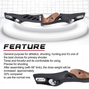 Nika Bắn cung 220026 ET1S 17inch Ilf LH Recurve Riser để tái phát thiết bị đặt thiết bị bắn súng và săn bắnngoài trời