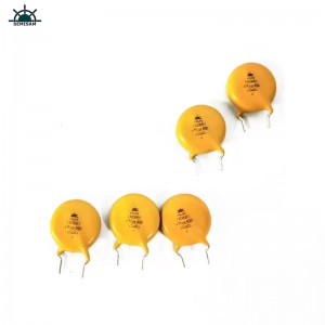 ODM OEM Trung Quốc Surge Arrester Thiết bị bảo vệ Vàng Epoxy Nhựa Đường kính 14mm 14D681 Điện trở varistor Zinc Oxide