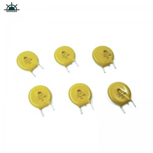 Nhà sản xuất Trung Quốc Sản phẩm tồn tại, Vàng Cut Short Kink Mov Protector14mm 14D471 470V Varistor Mov