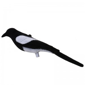 Nhựa Flocked Magpie Decoy Mồi bắn bẫy Bẫy mồinhử săn mồi chim cho phụ kiện săn bắnngoài trời