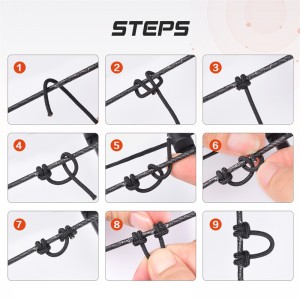 Elongngoài trời 280083 Bắn cung D Loops Rope 5inches Bắn cung Bowstring Phục vụ Chủ đề D Loop Dây phát hành Vật liệu Nocking D Loop Dây thừng