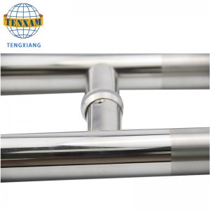 Ống tròn hiện đại tùy chỉnh H loại thép không gỉ trượt kéo phụ phụ kiện phòng tắm vòi hoa sen cửa kính xử lý