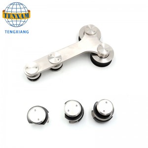 Bán sản phẩm hot Treo bánh xe thép không gỉ Cửa kính theo dõi Hệ thống cửa trượt