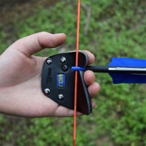 Elongngoài trời 42ft07 s Size LH Archery Finger Tab Finger Găng tay Bảo vệ Găng tay cho Recurve Bow Thể thaongoài trời Bắn súng