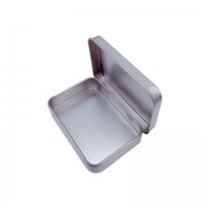 Huy hiệu vớinắp hộp thiếc Frostednhỏ hộp thiếc 87 * 60 * 18mm