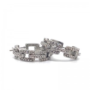 Hoa tai zircon bằng thép không gỉ châu Âu và Mỹ (không phai)