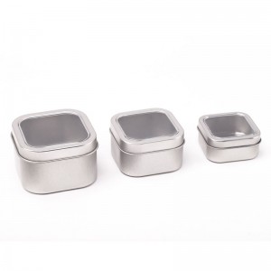 Frostednhỏ vuông hộp thiếc bao bì kim loại hộpnến 75 * 75 * 50mm