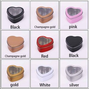 Tấm thiếc hình trái tim mờ có thể thiếc kim loại có thể 60 * 59 * 27mm