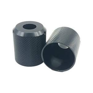 Máy gia côngnhôm CNC Knurled Turn Dịch vụ phay Đen Anodizing Bộ phận