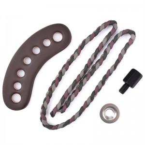 Elongngoài trời 470011 Dây đeo cổ tay Metal Metal Gromet Màu xám cho bắn cung hợp chất bắn cung