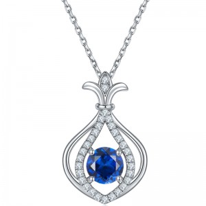 Trang sức thời trang mới 925 Sterling Silver Rhodium Mạ khối Mặt dây chuyền zircon cho phụnữ Quà tặng