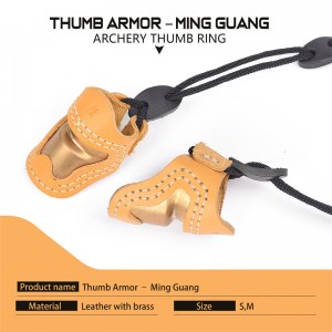Elongngoài trời 420029 S Kích thước Bắn cung Thumb Armortradedia Handmade Thumb Finger Bảo vệ Bắn cung Nhẫnngón tay cái