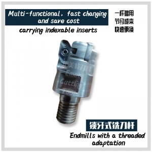 Dụng cụ phay Emet Endmills Ball Mũi/end Công cụ phay cắt, công cụ phay slot và rãnh với sự thíchnghi có ren mang theo chèn chỉ mục