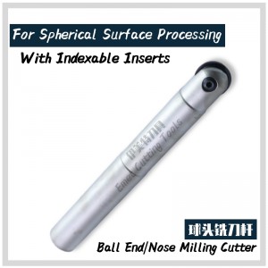 Dụng cụ phay Emet Endmills Ball Mũi/end Công cụ phay cắt, công cụ phay slot và rãnh với sự thíchnghi có ren mang theo chèn chỉ mục