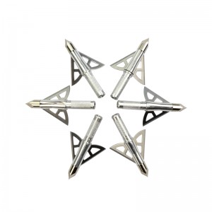 Nika Bắn cung 15B023 3 Lưỡi dao cố định 100/125grain Săn đầu Broadheads Bắn cung Bolt Bolt Săn bắn
