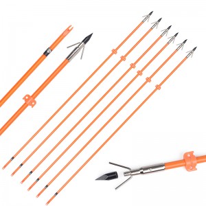 110021-05 Elongngoài trời OD8mm 32 inch Sợi thủy tinh Bowfishing Mũi tên Thiết bị đánh cá