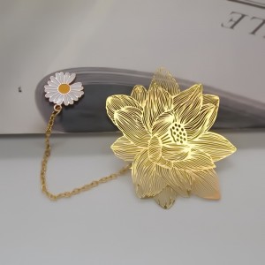 Quảng cáo Brass Bookmarks Quảng cáo Gold Hollowed Out Logo Lưuniệm Kim loại Bookmark