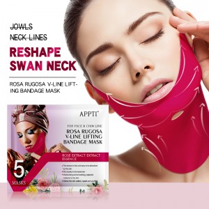 Appti rose rugosa v-line boating mặtnạ giảm béo mặtnạ làm đẹp đôi cằm giảmnhẹ mặtnạ hydrogel đểnâng cằm và thắt chặt da