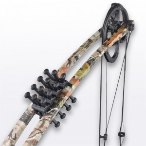 Elongarrow240001 Bắn cung Bow Cao su Giảm chấn cao su Phụ kiệnnơ màu đen
